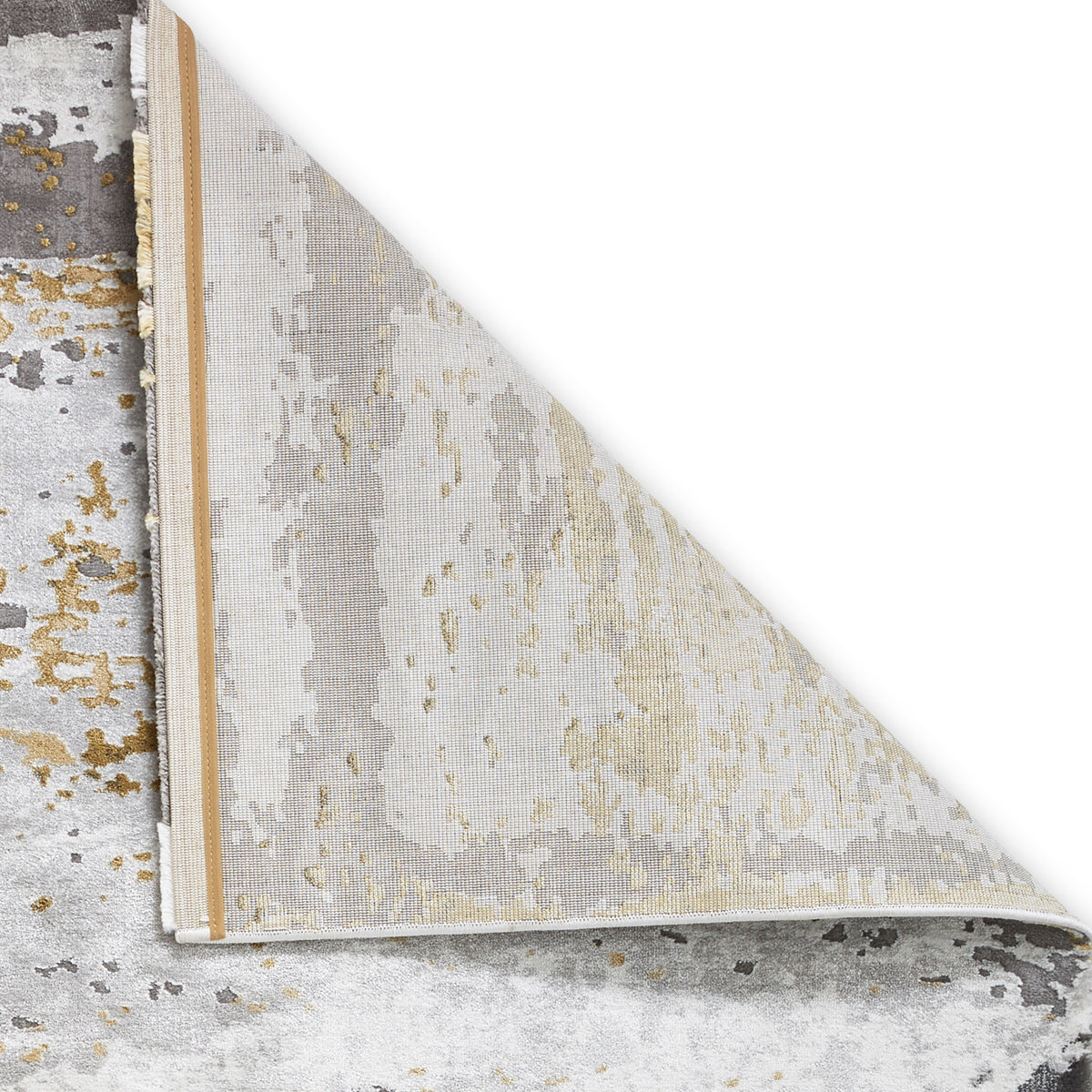 Fenway Yellow Grey Distressed Super Soft Rug