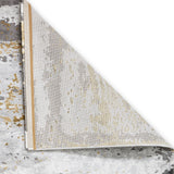 Fenway Yellow Grey Distressed Super Soft Rug