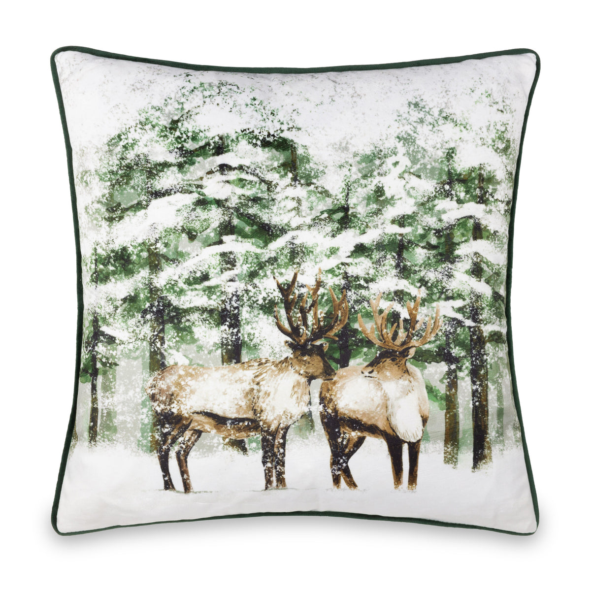Christmas Classic Reindeer 43cm Polyester Cushion from Roseland