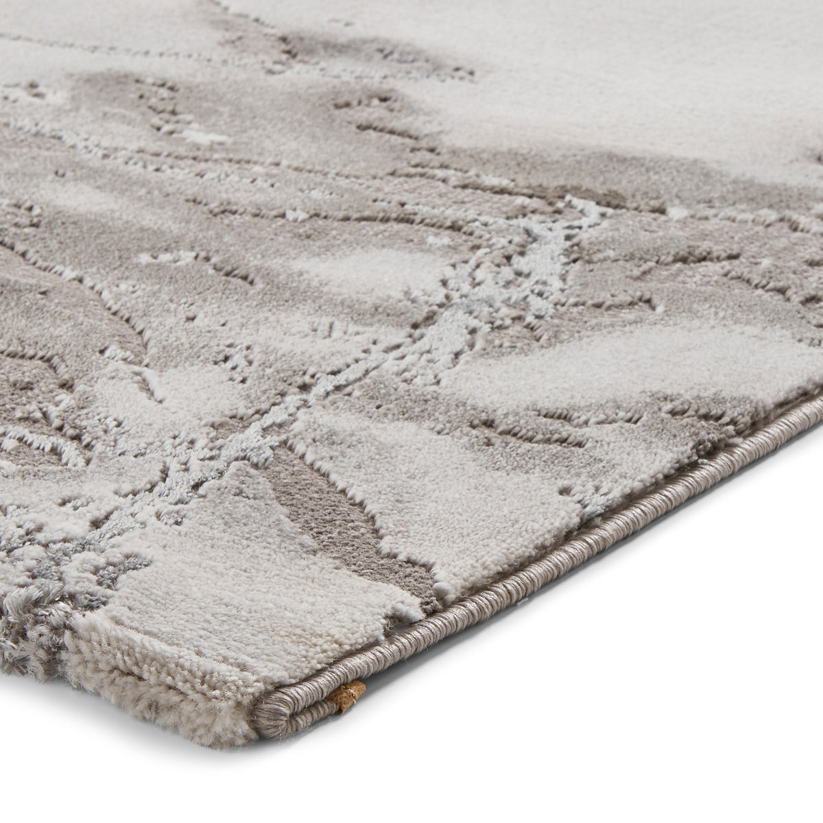 Fenway Marble Effect Rectangular Rug for Living Room or Bedroom | Gold ...