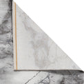 Fenway Silver Marble Effect Super Soft Rug