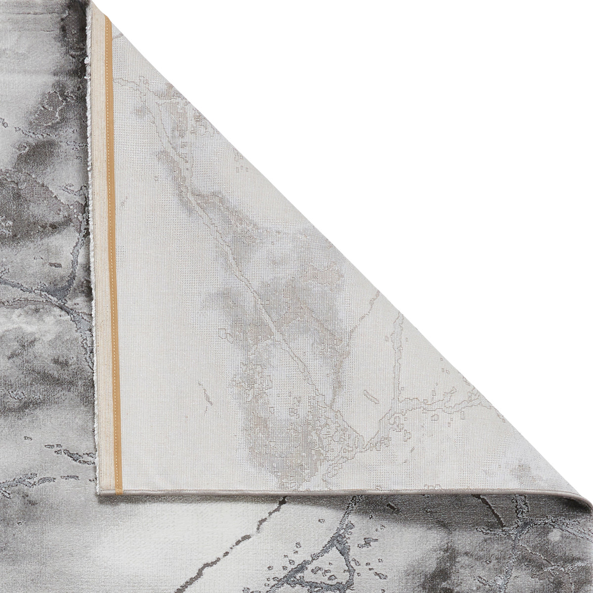 Fenway Marble Effect Rectangular Rug for Living Room or Bedroom | Gold ...