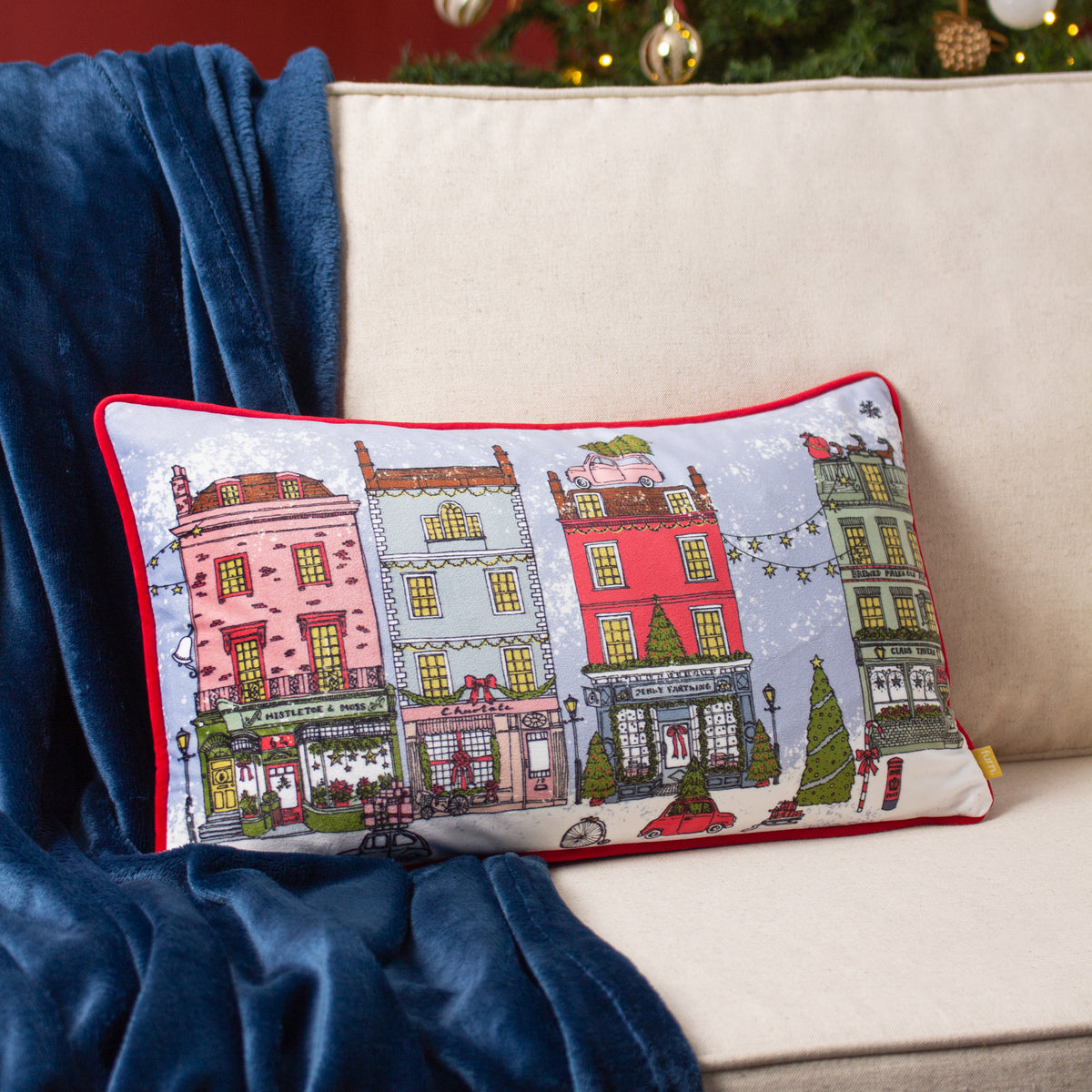 Christmas Spirit 30x50 Cushion by Roseland Furniture