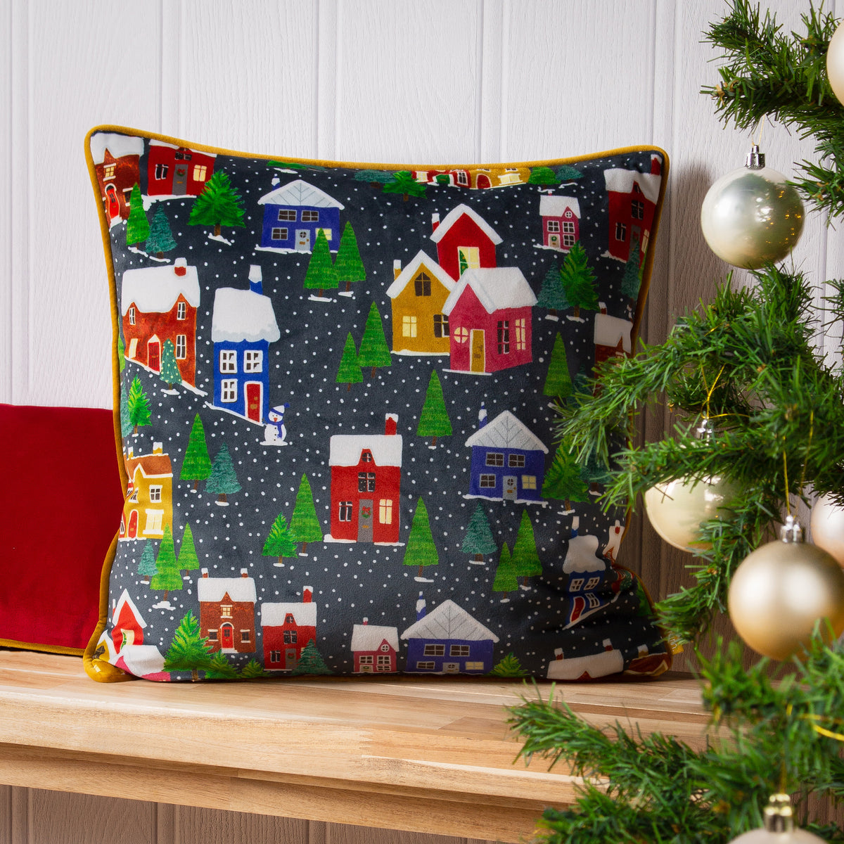 Christmas Together 43cm Polyester Cushion for living room or bedroom