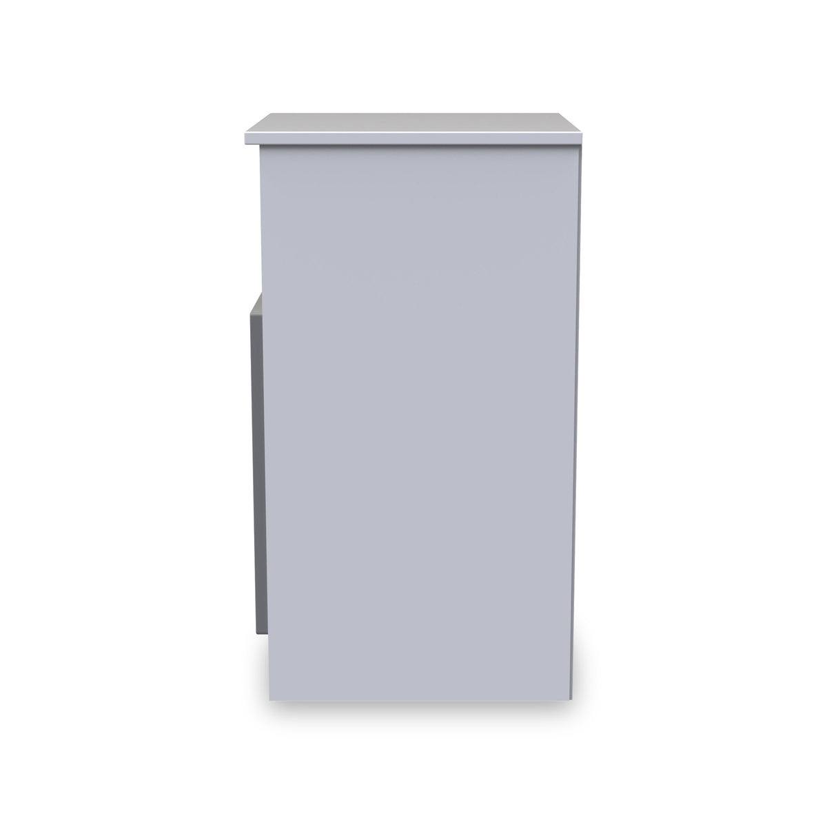 Blakely Grey and White 1 Door with Open Shelf Bedside Cabinet