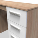 Blakely White and Light Oak 6 Drawer Storage Desk