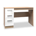 Blakely White & Light Oak 3 Drawer Storage Desk from Roseland Furniture