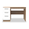 Blakely White & Light Oak 3 Drawer Storage Desk