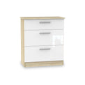 Blakely White & Light 4 Piece Bedroom Set - 3 Deep drawer chest