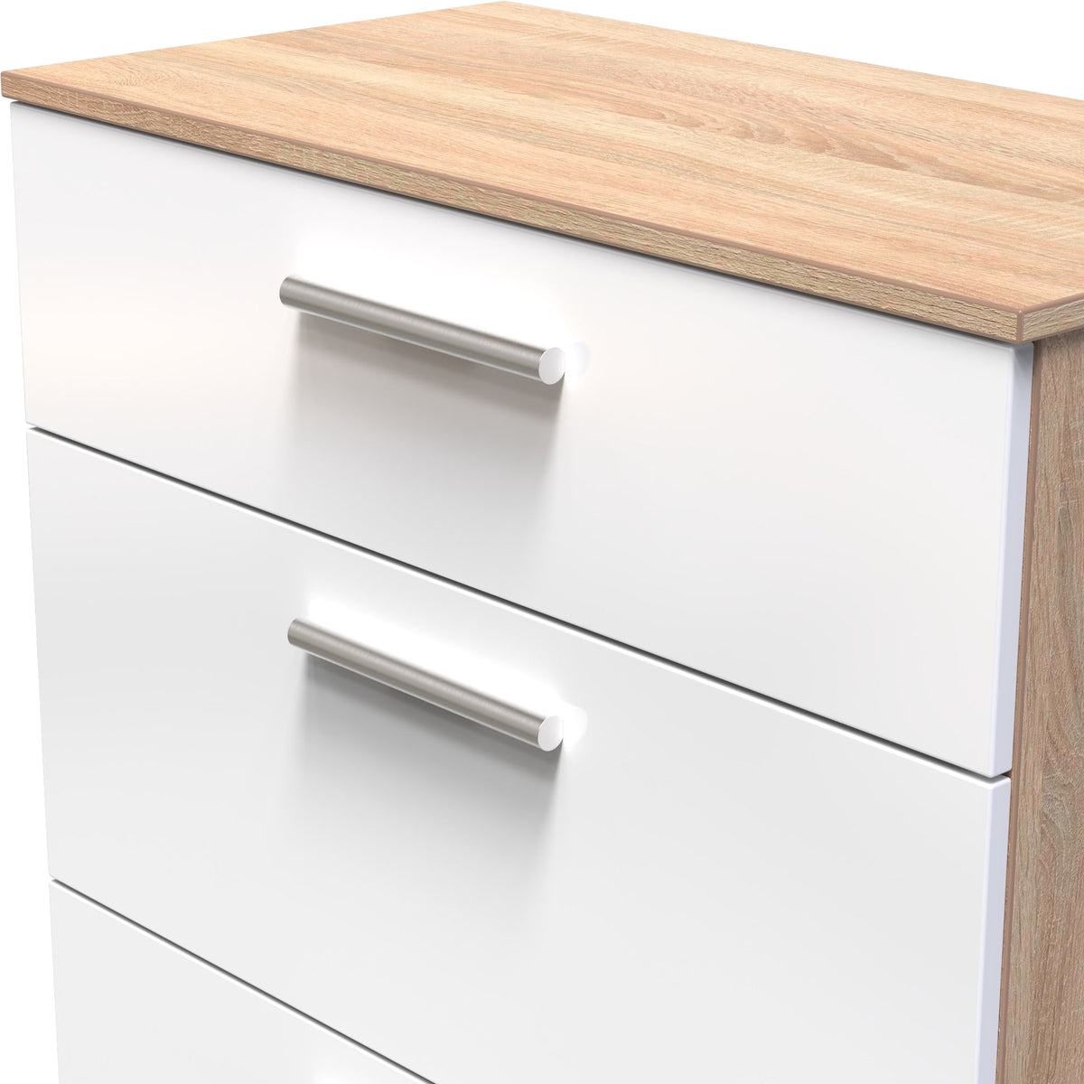 Blakely White Light Wood 3 Drawer Deep Chest from Roseland Furniture