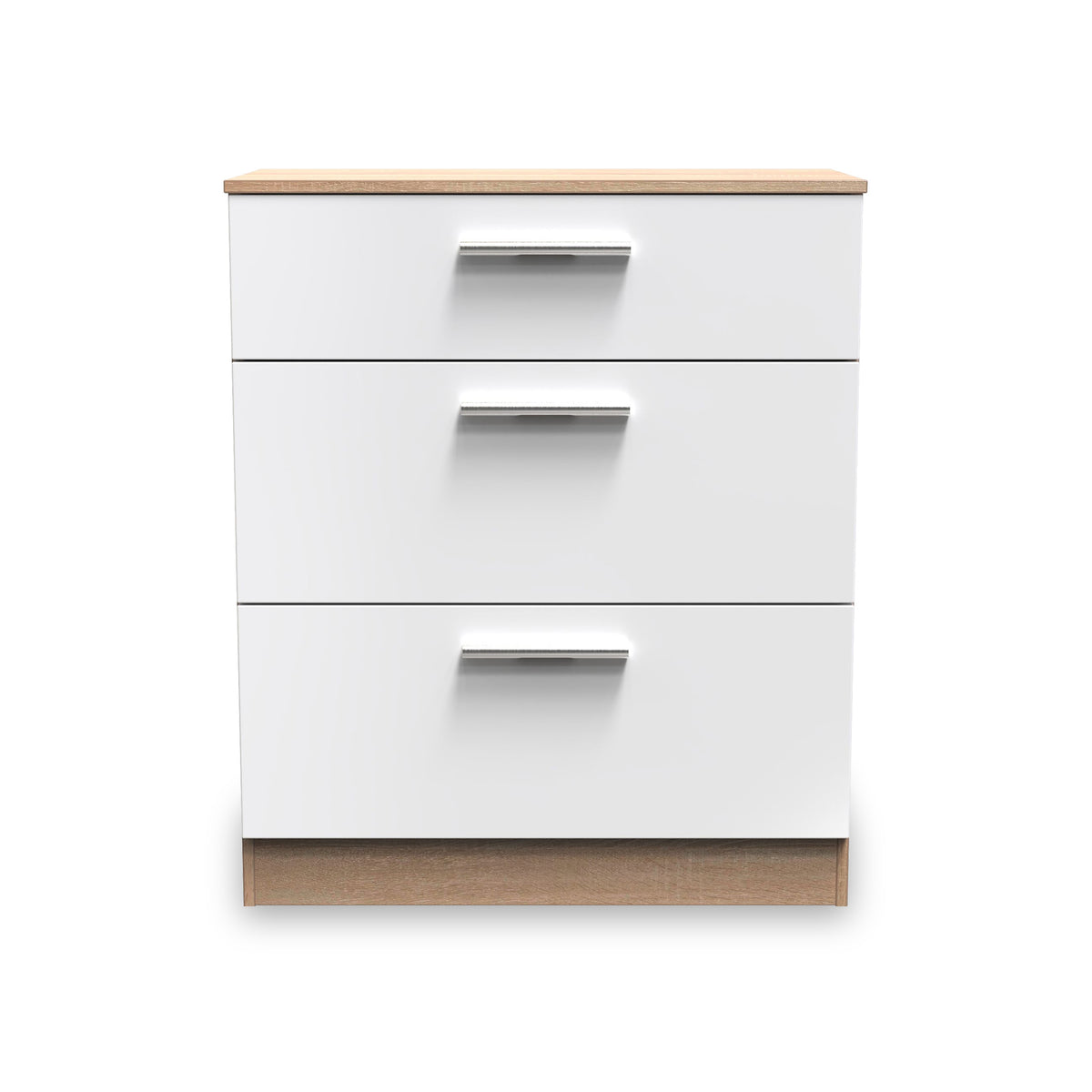Blakely White Light Wood 3 Drawer Deep Chest from Roseland Furniture