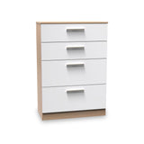 Blakely White and Light Oak 4 Drawer Deep Chest from Roseland Furniture