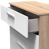 Blakely White and Light Oak 4 Drawer Deep Chest from Roseland Furniture