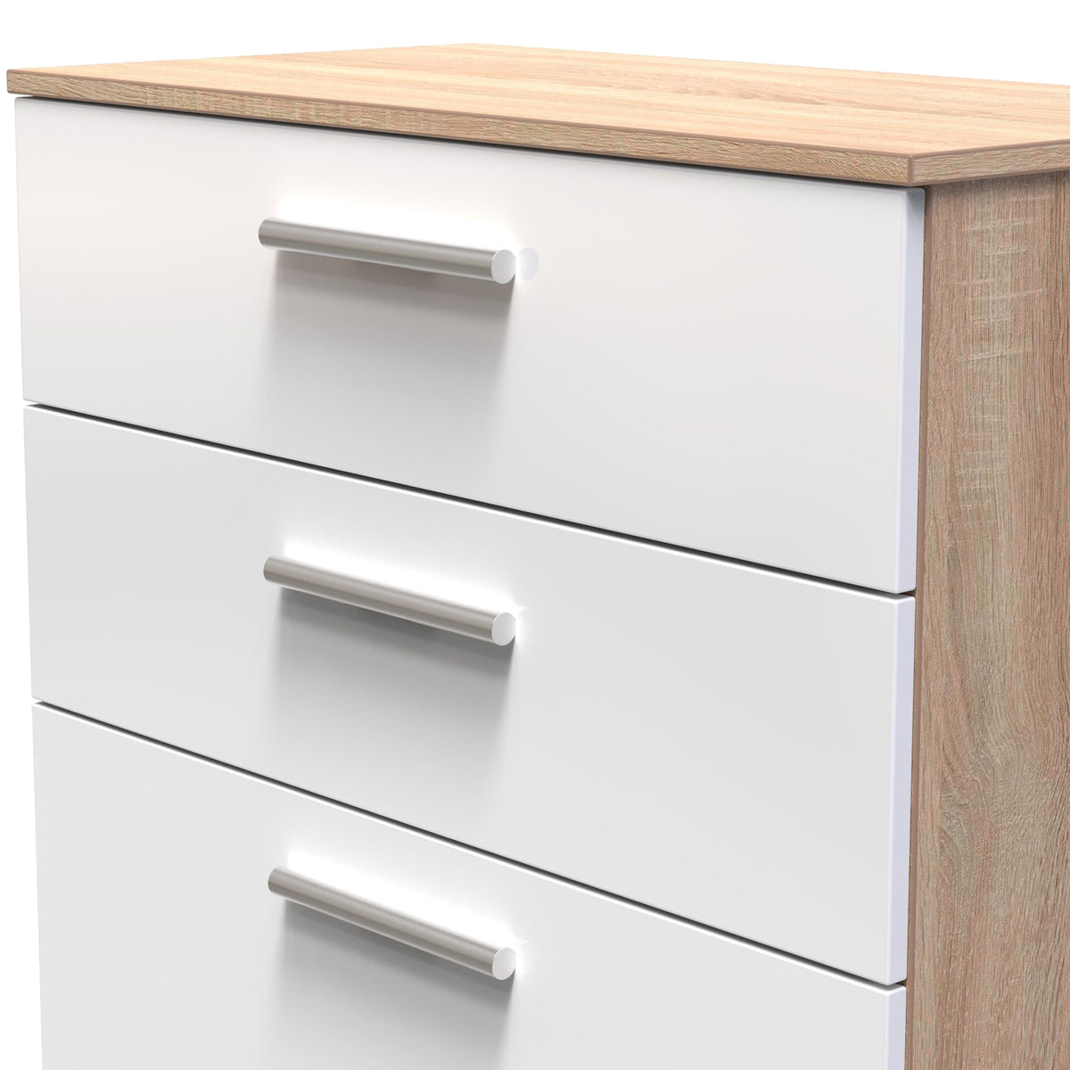 Blakely White and Light Oak 4 Drawer Deep Chest from Roseland Furniture