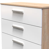 Blakely White and Light Oak 4 Drawer Deep Chest from Roseland Furniture