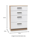 Blakely White and Light Oak 4 Drawer Deep Chest from Roseland Furniture