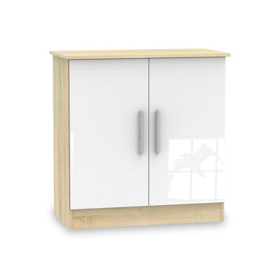 Blakely White & Light Oak 2 Door Cabinet