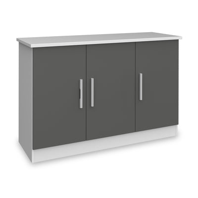 Blakely Grey and White 3 Door Sideboard