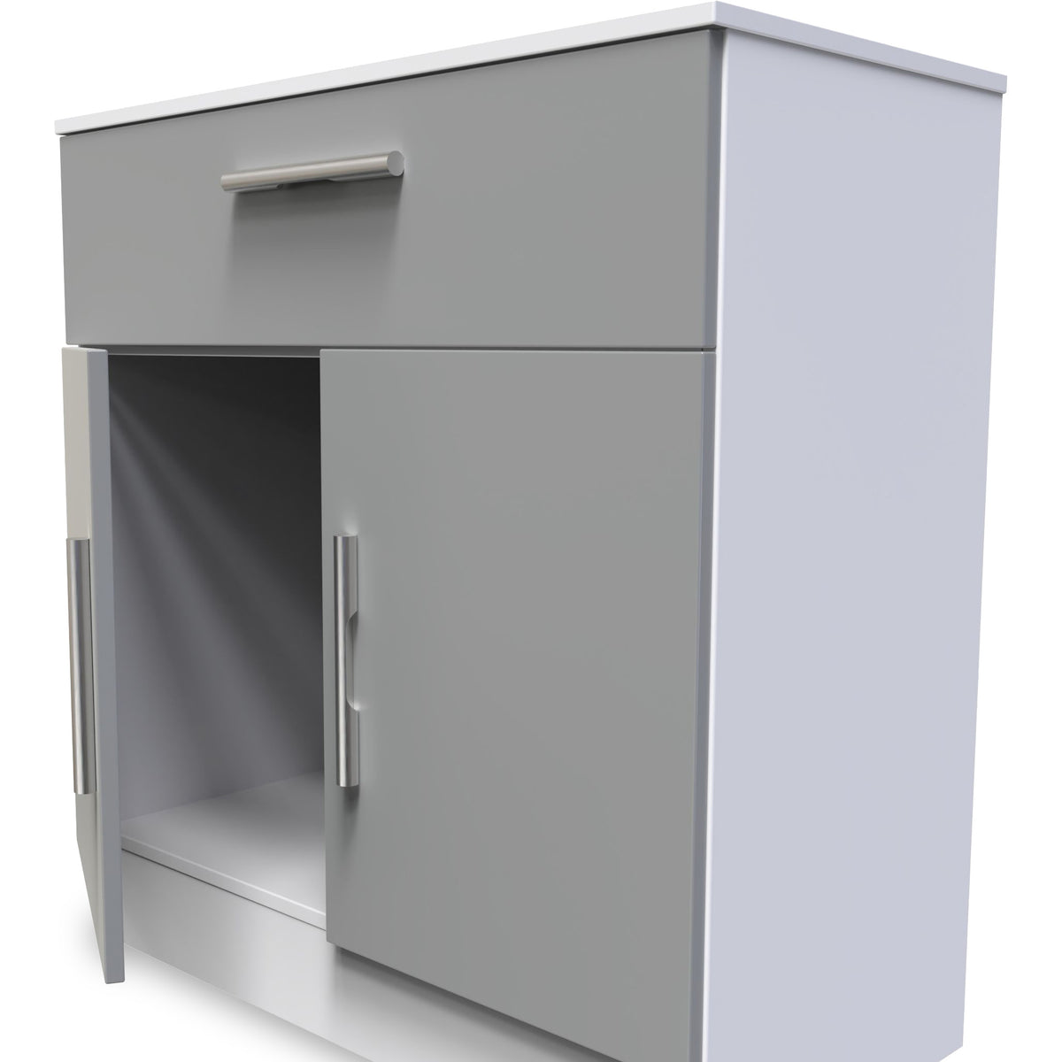 Blakely Grey and White 1 Drawer 2 Door Sideboard from Roseland Furniture