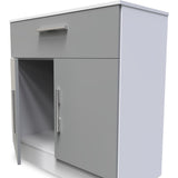 Blakely Grey and White 1 Drawer 2 Door Sideboard from Roseland Furniture