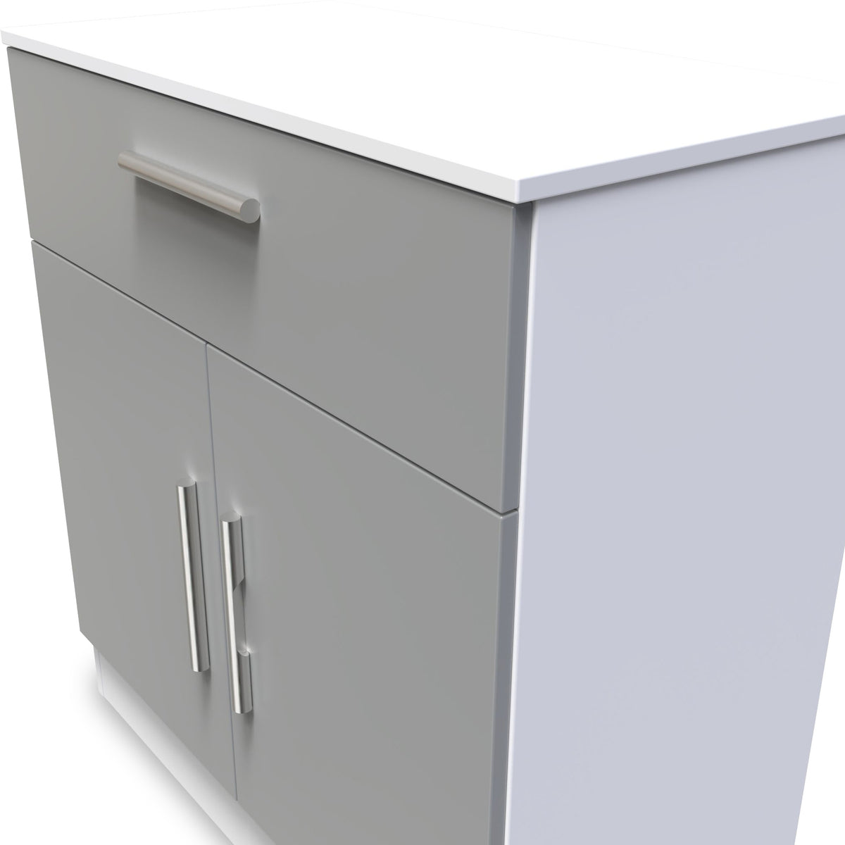 Blakely Grey and White 1 Drawer 2 Door Sideboard from Roseland Furniture