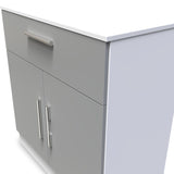 Blakely Grey and White 1 Drawer 2 Door Sideboard from Roseland Furniture