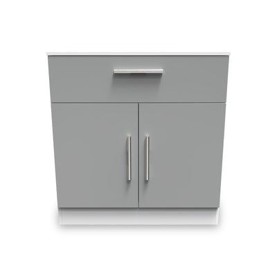 Blakely Grey and White 1 Drawer 2 Door Sideboard