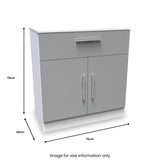 Blakely Grey and White 1 Drawer 2 Door Sideboard from Roseland Furniture