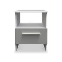 Blakely Grey and White 1 Drawer Lamp Bedside Table from Roseland Furniture