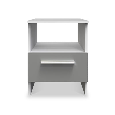Blakely Grey and White 1 Drawer Lamp Table