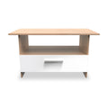 Blakely White & Light Oak 1 Drawer Coffee Table