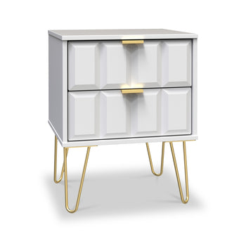 Harlow Wireless Charging Bedside with Gold Hairpin Legs