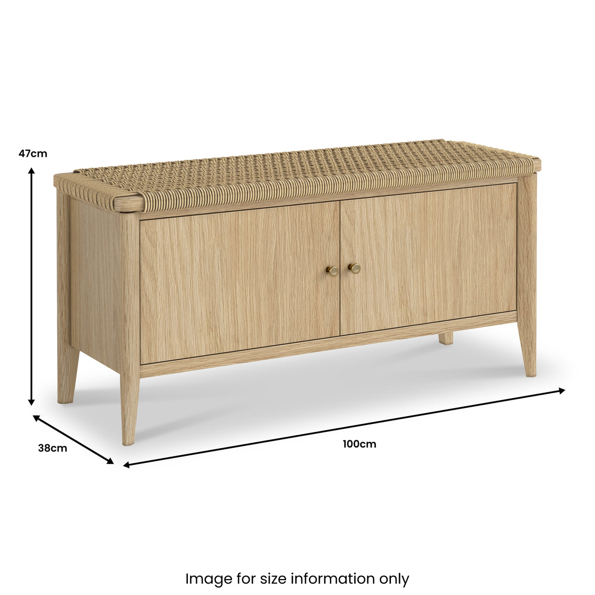 Harborough Oak Storage Bench from Roseland Furniture
