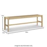 Harborough Oak 150cm Dining Bench from Roseland Furniture