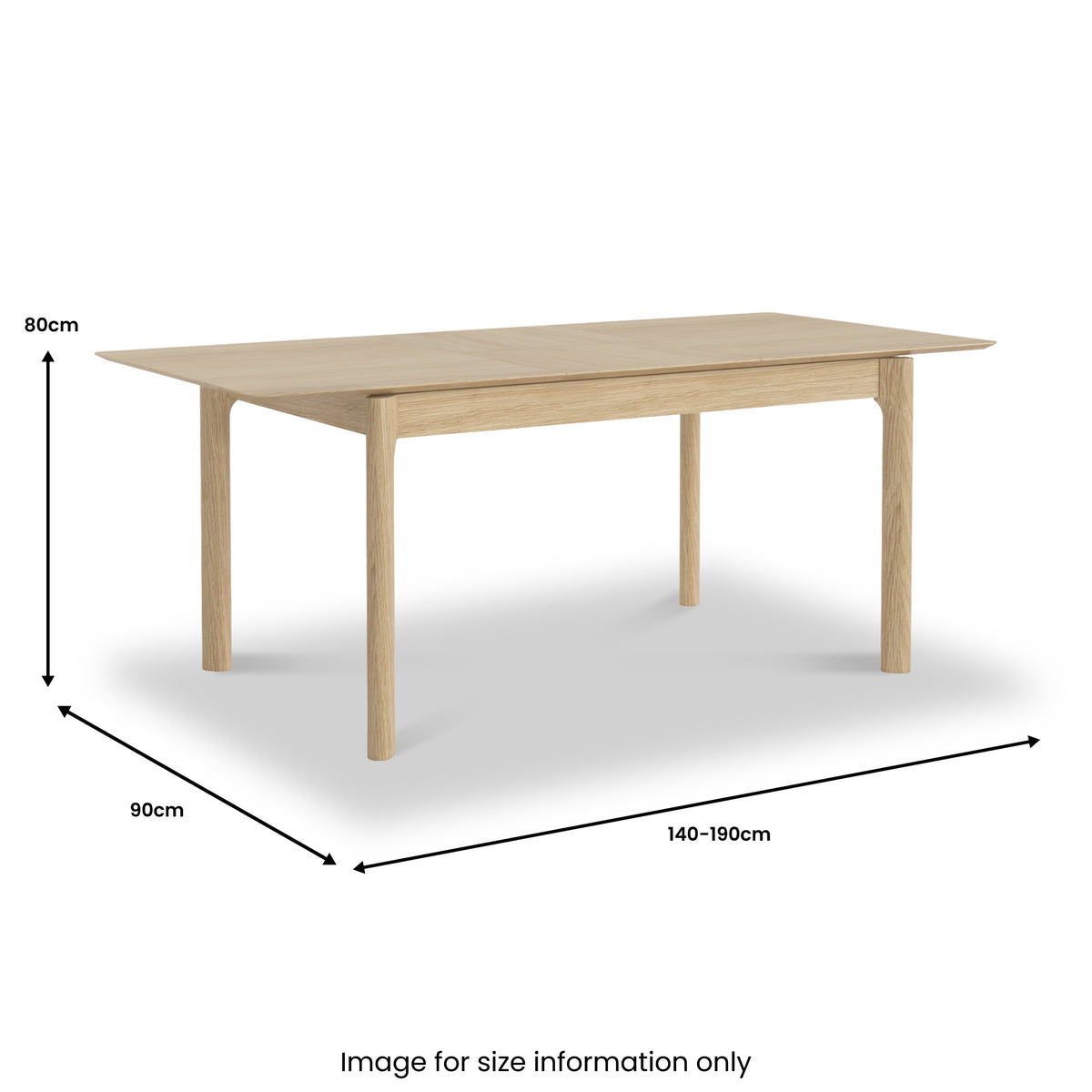 Harborough Oak 140-190cm Extendable Dining Table from Roseland Furniture