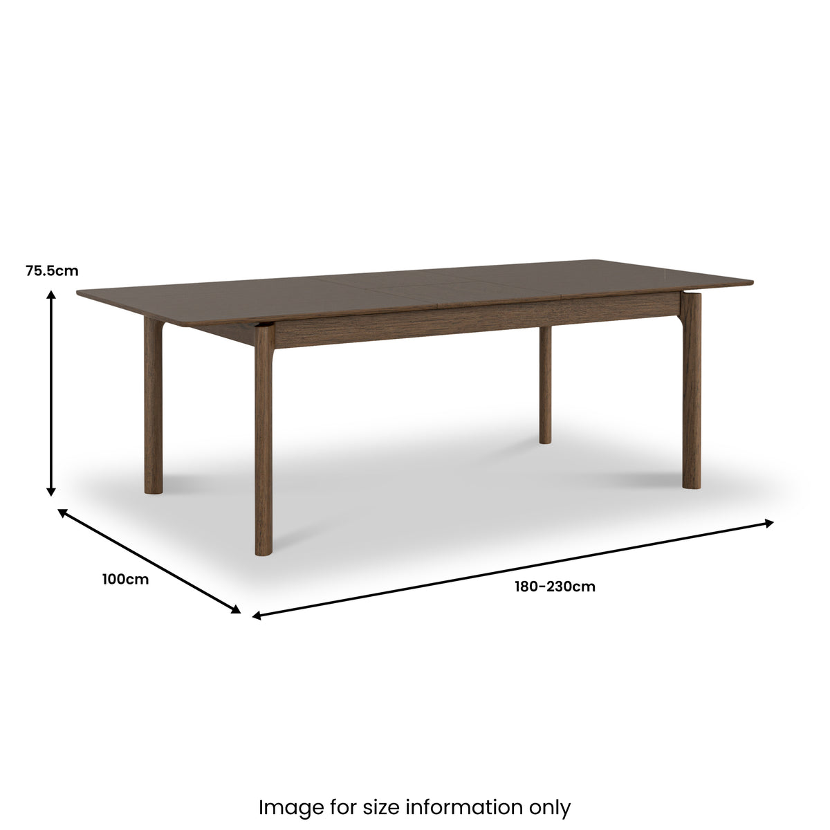 Hawthorne Dark Oak Extendable Dining Table from Roseland Furniture