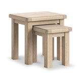 Portland Washed Oak Nest Of Tables from Roseland Furniture