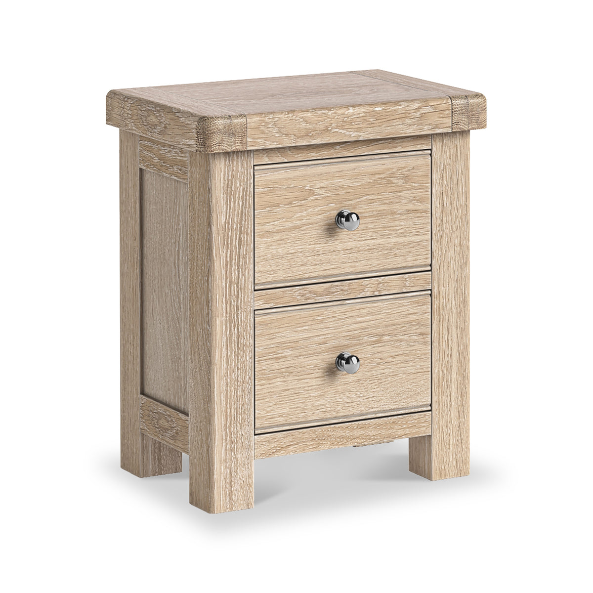 Portland Washed Oak Bedside from Roseland Furniture