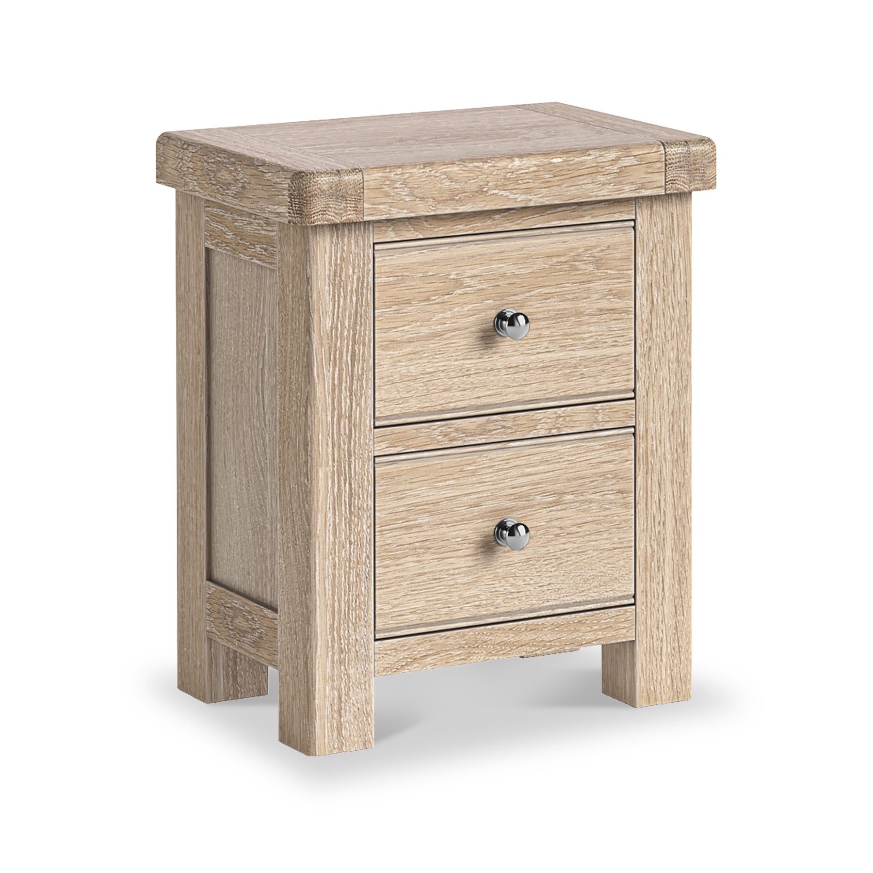 Portland Washed Oak Bedside from Roseland Furniture
