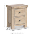 Portland Washed Oak Bedside from Roseland Furniture