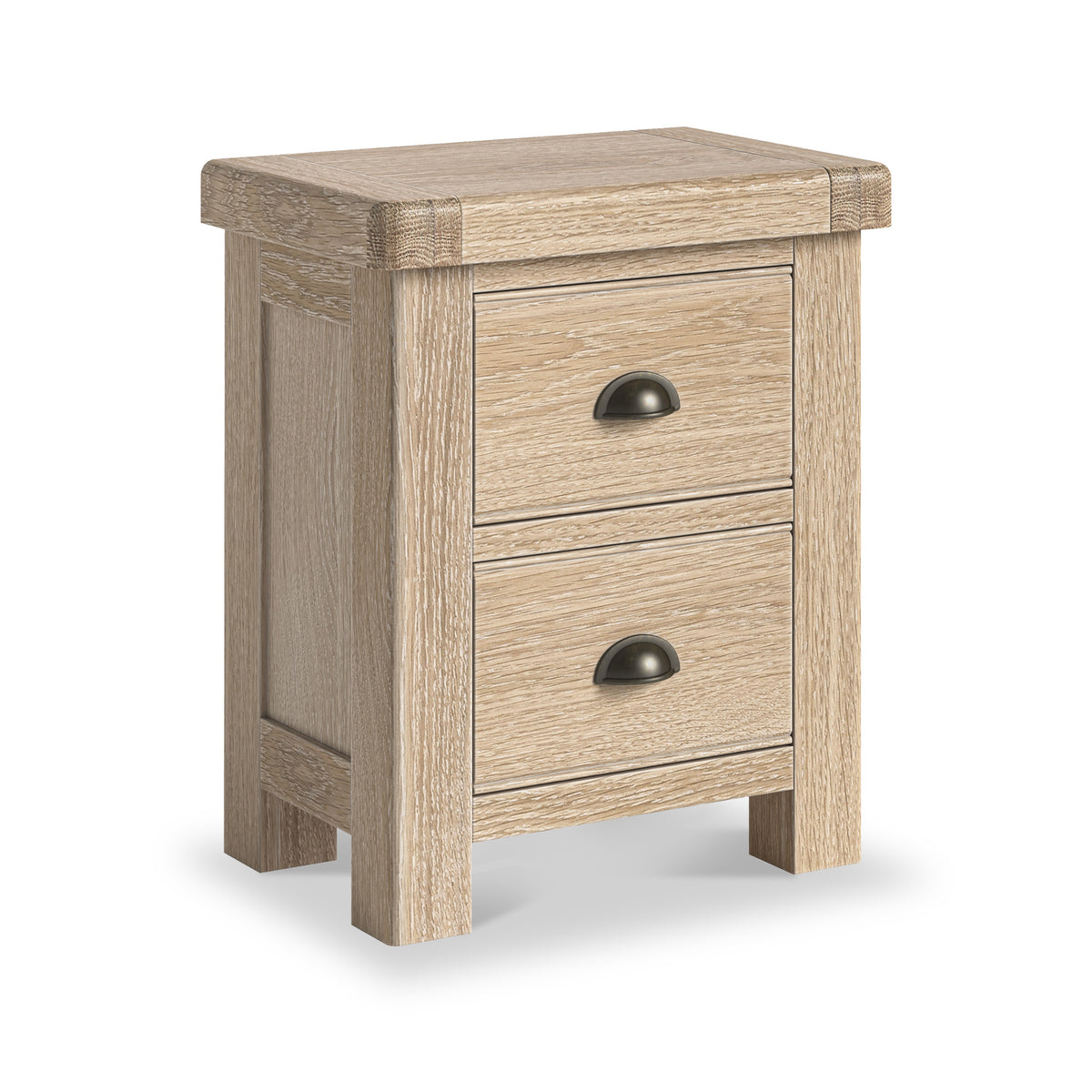 Portland Washed Oak Bedside from Roseland Furniture
