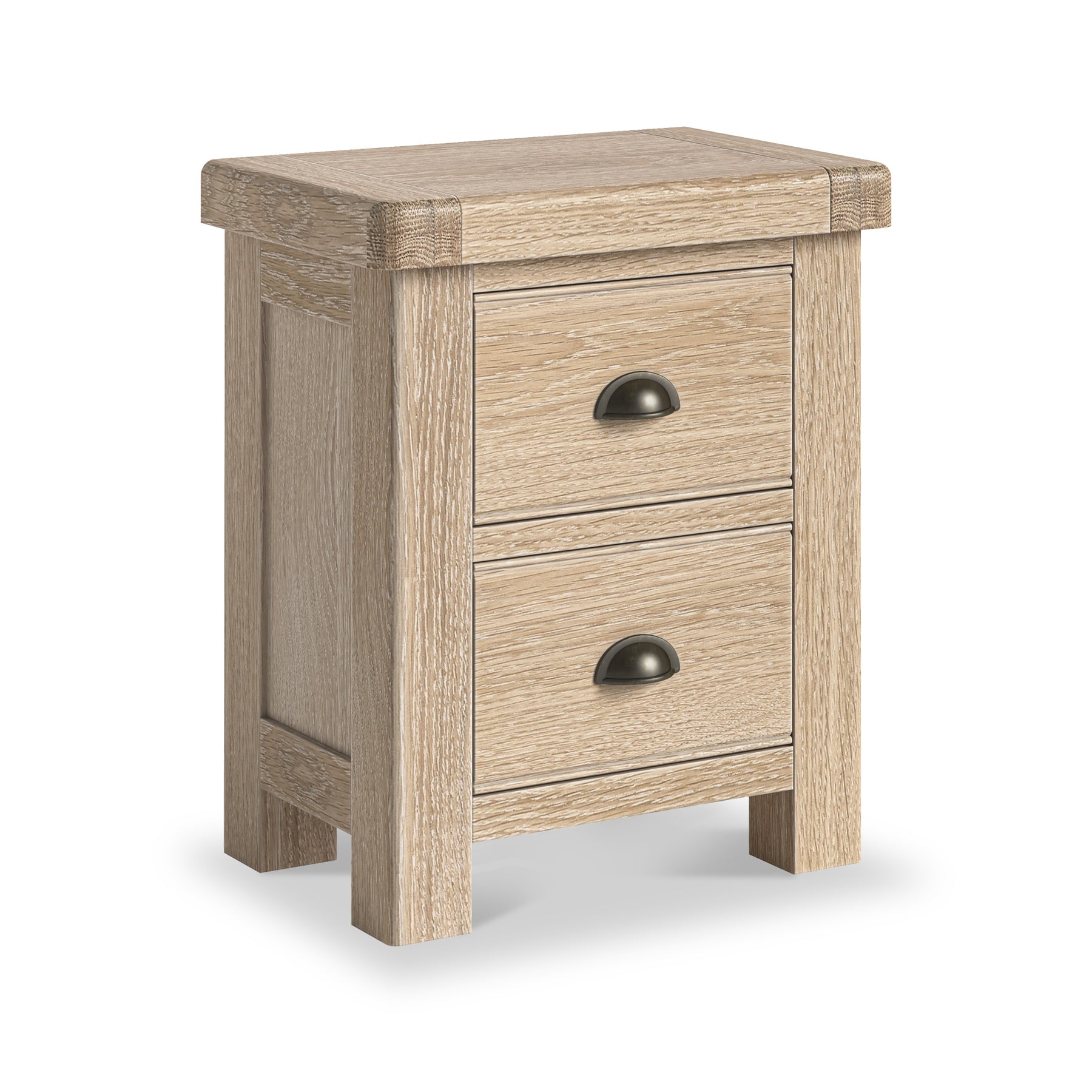 Portland Washed Oak Bedside from Roseland Furniture
