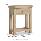 Portland Washed Oak Telephone Table from Roseland Furniture
