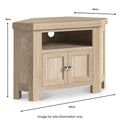 Portland Washed Oak Corner TV Unit from Roseland Furniture