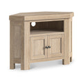 Portland Washed Oak Corner TV Unit from Roseland Furniture