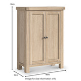 Portland Washed Shoe Storage Cupboard from Roseland Furniture