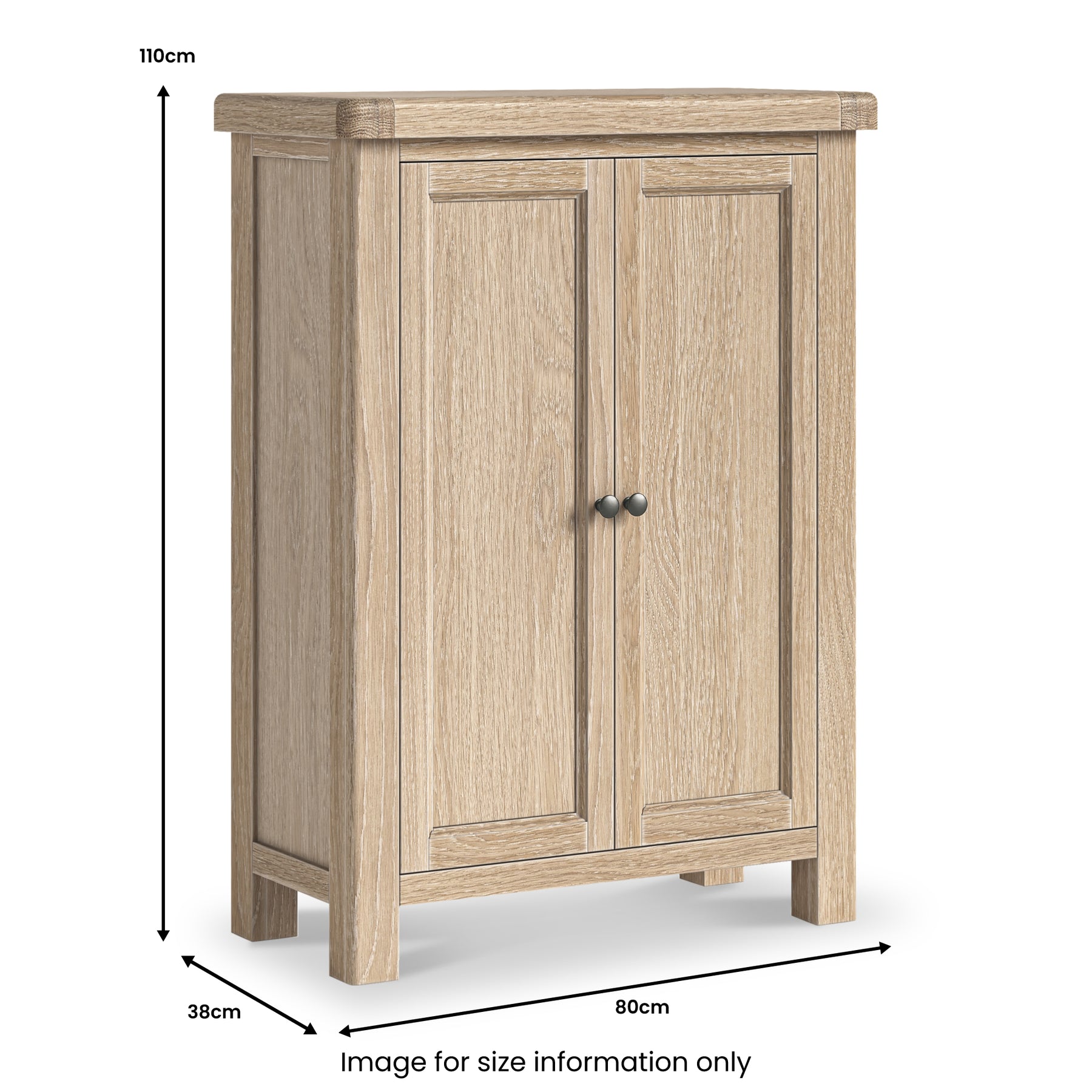 Portland Washed Shoe Storage Cupboard from Roseland Furniture