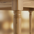 close up of turned leg design on the Alderley Oak collection