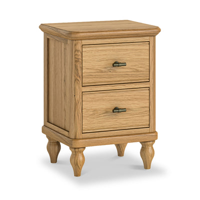Alderley Oak 2 Drawer Slim Bedside Table