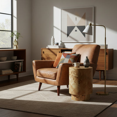 Calder Light Burl Side Table